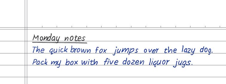 Your text, handwritten